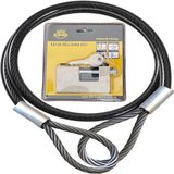 Lidersan Çelik Motorsiklet 1,2 Metre 10 mm Kesilmez Çelik Halat Motorsiklet Bağlama Çelik Halatı Motorsiklet Kilidi