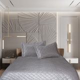 Lidoma Home Karelım Cıft Kısılık Yatak Ortusu - Gri - Siyah - 255 x 260 cm