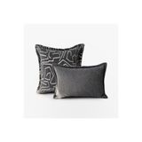 Lidoma Home "Metric & Grey" Dokulu Desenli Kırlent Kılıfı Seti Gri - Beyaz 45 x 45