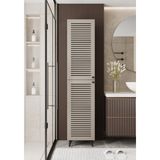 Lidya Panjur Kapaklı Mdf Banyo Dolabı- Kiler Dolabı- Mutfak Dolabı - Çok Amaçlı Saklama Dolabı - Renk - Kum Taşı