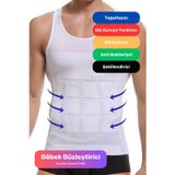 Lidyacottone Premium Erkek Atlet Korse Bel Göğüs Dik Duruş Jinekomasti Toparlayıcı Extra Göbek Sıkılaştırıcı