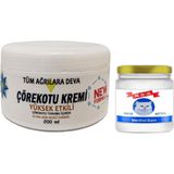 Lidyada 2 Tane Çörek Otu Kremi Xl Box Büyük Boy White 200 ml + Yanında 2 Tane Snow Kitten 50 ml Menthol Balm / Diz Dirsek Iskelet Sırt Bel Kas Agrilarina Masaj Seti - 1Paket