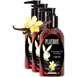 Lidyada Playboy Vanılla Massage Oil 3 Adet Vanilya Aromalı Vücut Masaj Yağı - Renkli