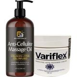 Lidyada Variflex Anti-Cellulite Massage Oil 240 ml Masaj Yağı + Variflex Antivaris Karşıtı Kremi 150 ml - 1Paket