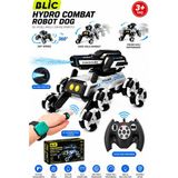 Lieber German 360° Dönebilen 2.4 Ghz Uzaktan ve Bilekten Kumanda 8 Teker Akrobat Robot Köpek LED Işık - Gri