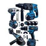 Lieber German 4 Lü Set 21 V 3 Ah Darbeli Matkap+Bijon Somun Sıkma +Taşlama Spiral+Kırıcı Delici