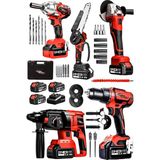 Lieber German 5 Li Set Akülü Darbeli Matkap 21 Volt 1000 W Kömürsüz Motor ve Aksesuarları - 5li set