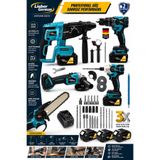 Lieber German 5Li Set Kömürsüz Motor 3x Akü Taşlama Somun Sıkma Kırıcı Delici Matkap & Dal Budama Te