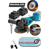Lieber German Alman Black Blu 798VF 25AH Kömürsüz Motor 115 mm Akülü Avuç Içi Taşlama Makinesi