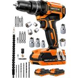 Lieber German Alman Red-X 256 VF 20 Ah Çelik Şanzuman Bakır Sargılı 2 Akülü Vidalama Şarjlı Matkap