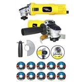 Lieber German Bakır Sargılı 1500 W 115 Mm Spiral Avuç Içi Kesme Ve Taşlama Makinası 10 Kesme Taşı Hediye