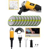 Lieber German Bakır Sargılı Devir Ayarlı 1200 W 115-125 mm Spiral Avuç Içi Taşlama Makinası 20 Taş Hediyeli