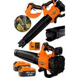 Lieber German Bl Motor 21Volt 3.0Ah 2X Akülü Toz Talaş Ot Çalı Yaprak Üfleme Süpürme Makinesi