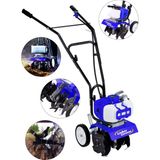 Lieber German Blue Alman Professional 16HP Çelik Şanzuman Bakır Sargılı Benzinli Mini Dip Kenar Çapalama Makinesi