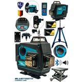 Lieber German Bluetooth Radyo Çalar 360° 16 Köşeli 65 Metre Hizalama Lazer Metre Ve 100 Metre Mesafe Ölçer