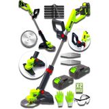 Lieber German Grntech Bl Kömürsüz Motor 2x Bataryalı Ot Çim Çalı Kenar Biçme Tırpanı Tırpan Makinesi