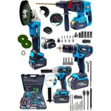 Lieber German L42130ST 3X Akülü Şarjlı Kırıcı Delici + Taşlama + Vidalama + Somun Sökme Makinesi 4'lü Set
