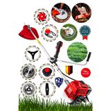 Lieber German LG9000SET Benzinli Yan Tipi Full Setli Çim Biçme Tırpan Ot Çalı Kesme Tırpan Makinesi