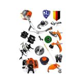 Lieber German LTCC-20 Benzinli Yan Tipi 2x Çapa Aparatlı Ot Çalı Çim Biçme Tırpanı