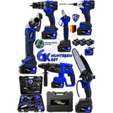 Lieber German Muhteşem 6lı Bl Motor Somun Sıkma + Taşlama + Kırıcı Delici + Matkap +Dal Budama Testeresi & Makası - 6 Parça