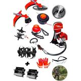Lieber German Red Teknoloji 2.4 Hp Sırt Tipi Benzinli Ot Çim Biçme Tırpan Makinesi Toprak Eşeleme Akrobat Çapa