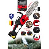 Lieber German Red3459 Otomatik Yağ Pompalı 32 Cm Palalı 10 Pilli 2X Akülü Dal Budama Ağaç Kesme Makinesi
