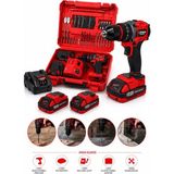 Lieber German Redgo Kömürsüz Motor 2 Akülü 84 Pcs Akülü Vidalama Matkap