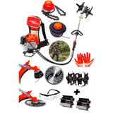 Lieber German Taral Serii 2.4 Hp Sırt Tipi Ot Çim Biçme Tırpan Makinesi Toprak Eşeleme + Akrobat Çapa
