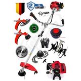 Lieber German Teknoloji 2.1 Hp Yan Tipi Benzinli Motorlu Çapalı Ot Çalı Çim Biçme Tırpan Makinesi