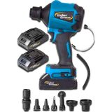 Lieber German Teknoloji 21v 3 Ah Çift Kompresörlü 7 Pcs Hava Üfleme /emme Lastik Şişirme Makinesi