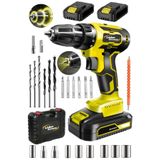 Lieber German Teknoloji Darbeli Karbon Motor 14.4 V 3ah 27 Parça Süper Setli 2 Akülü Şarjlı Vidalama Matkap