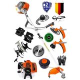Lieber German Teknoloji Ltcc-20 Benzinli 2 Çapa Aparatlı Ot Çalı Çim Biçme Tırpanı Makinası