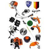 Lieber German Teknoloji Ltcc-20 Benzinli Yan Tipi 2x Çapa Aparatlı Ot Çalı Çim Biçme Tırpanı Makinası