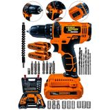 Lieber German XDRİVE Darbeli 12 V Çift Akülü Metal Şanzuman Şarjlı Vidalama Matkap 27 Parça Set