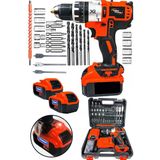 Lieber German Xpro Serii Xr 30 Pcs Darbeli Titanium Sargılı Lion Akülü Turbo Şarjlı Vidalama Matkap