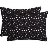 Lief Home %100 Pamuklu Fermuarlı Yastık Kılıfı | 50X70 ( 2 Adet ) - 50 x 70 cm - Siyah