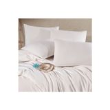 Lief Home Çift Kişilik Nevresim Takımı 200x220 | 160x200+30 Lastikli Çarşaf | 4 Yastık Kılıfı | Krem