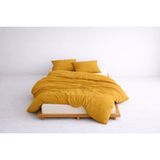Lief Home Lüks Ranforce Kumaş %100 Pamuklu Çift Kişilik Nevresim Takımı 200X220 | Lastikli Çarşaf 160X200+30 - Hardal - 200 x 220 cm
