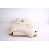 Lief Home Lüks Ranforce Kumaş %100 Pamuklu Çift Kişilik Nevresim Takımı 200X220 | Lastikli Çarşaf 160X200+30 - Taş - 200 x 220 cm