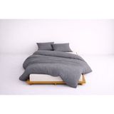 Lief Home Lüks Ranforce Kumaş %100 Pamuklu Çift Kişilik Nevresim Takımı 200X220 | Lastikli Çarşaf 180X200+25 - Koyu Gri - 200 x 220 cm