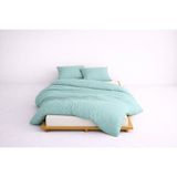 Lief Home Lüks Ranforce Kumaş %100 Pamuklu Tek Kişilik Nevresim Takımı 160X220 | Lastikli Çarşaf 100X200+30 - Su Yeşili - 160 x 220 cm