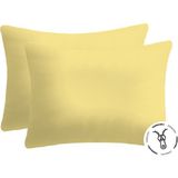 Lief Home Pamuklu Fermuarlı Yastık Kılıfı | 50 x 70 ( 2 Adet ) - Sarı - 50x70