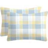 Lief Home Pamuklu Flanel ( Pazen ) Kumaşından Fermuarlı Yastık Kılıfı | 50X70 ( 2 Adet ) - Sarı