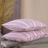 Lief Home Pamuklu Ipliği Boyalı Yıkamalı Kapaklı Yastık Kılıfı | 2’li Set | 50X70 cm | Çift Iğne Detaylı