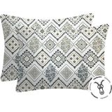 Lief Home Ranforce Kumaşından Gizli Fermuarlı Yastık Kılıfı 50X70 ( 2 Adet ) - Sarı - Gri - 50 x 70