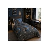 liefhome Astronot Uzay Desenli Tek Kişilik Nevresim 160x220, Lastikli Çarşaflı 120x200, Genç&Çocuk Nevresim Takımı