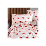 liefhome Ranforce Kumaşından Kalpli Yastık Kılıfı 50x70 ( 2 Adet )