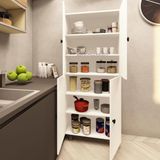 Lier %100 Mdf 6 Raflı Çok Amaçlı Mutfak Banyo Ayakkabılık Dolabı 50 Cm