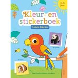 Lieve dieren kleur- en stickerboek (3-5 j.): Met herbruikbare stickers
