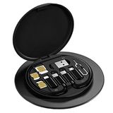 lifcasual USB Adaptör Kablosu Dönüştürme Saklama Kutusu Çok Ti Şarj tı Dönüştürücü Lightning Tip C Mikro Veri Aktarım Aracı Sim Kart Yuvası İçerir Tepsi Çıkarma Pimi Telefon Tutucu olarak Klanın